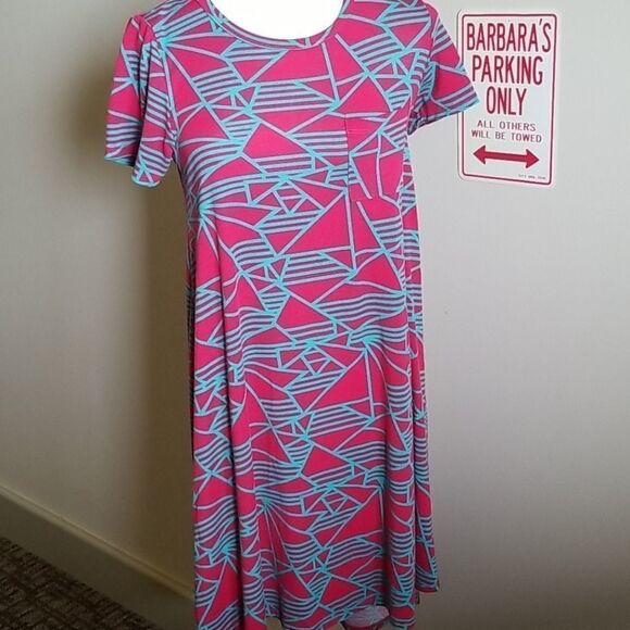 LULAROE BRIGHT SHORT SLEEVE DRESS-XXS - Picture 1 of 5